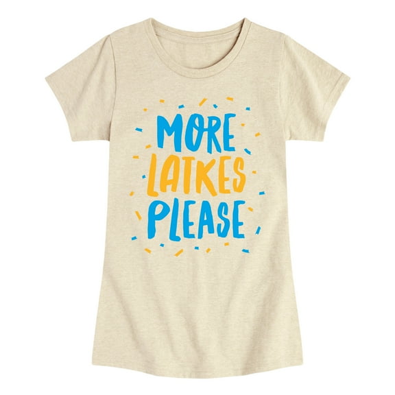 Instant Message - More Latkes Please - Youth Girls Short Sleeve T-shirt