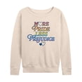 thumbnail image 1 of Instant Message - More Pride Less Prejudice - Women's French Terry Long Sleeve Pullover, 1 of 5