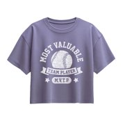 Instant Message - Most Valuable Team Player Light Girls Short Sleeve Boxy Graphic T-Shirt