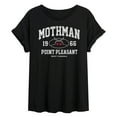 thumbnail image 1 of Instant Message - Mothman Collegiate - Women's Oversized Graphic T-shirt, 1 of 5