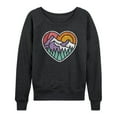 thumbnail image 1 of Instant Message - Mountain Forest Heart - Ladies French Terry Long Sleeve Shirt, 1 of 5