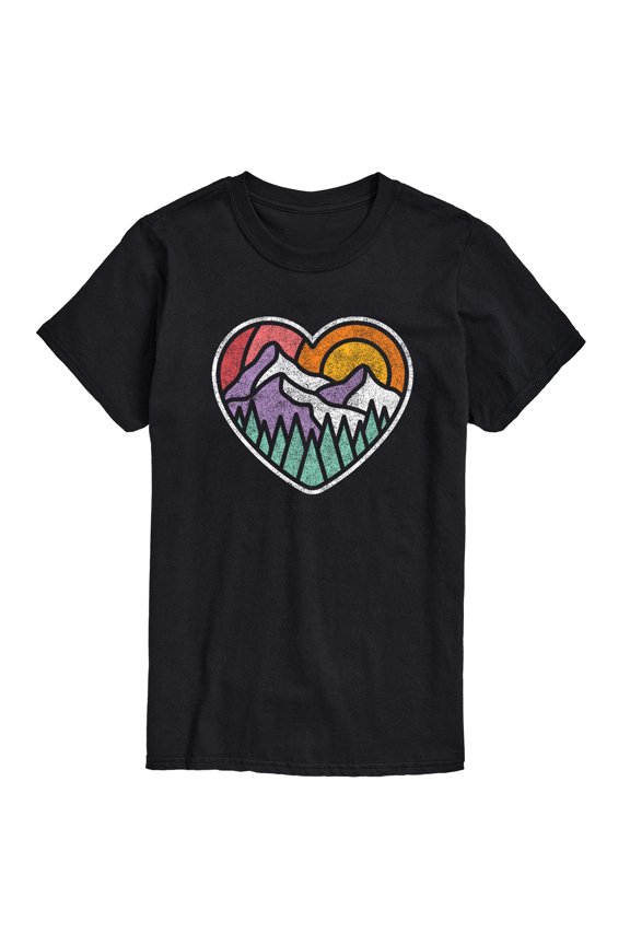 - Mountain Forest Heart - Men's Short Sleeve Graphic T-shirt