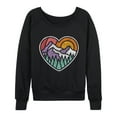 thumbnail image 1 of Instant Message - Mountain Forest Heart - Women's French Terry Long Sleeve Pullover, 1 of 5