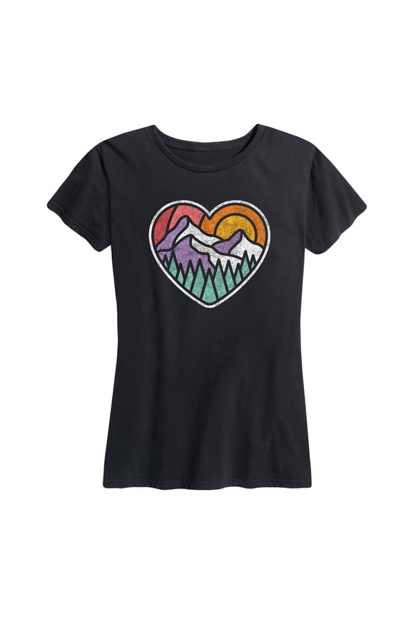 - Mountain Forest Heart - Women's Short Sleeve Graphic T-Shirt