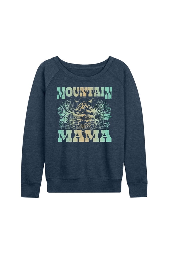 - Mountain Mama - Women's Lightweight French Terry Long Sleeve Shirt
