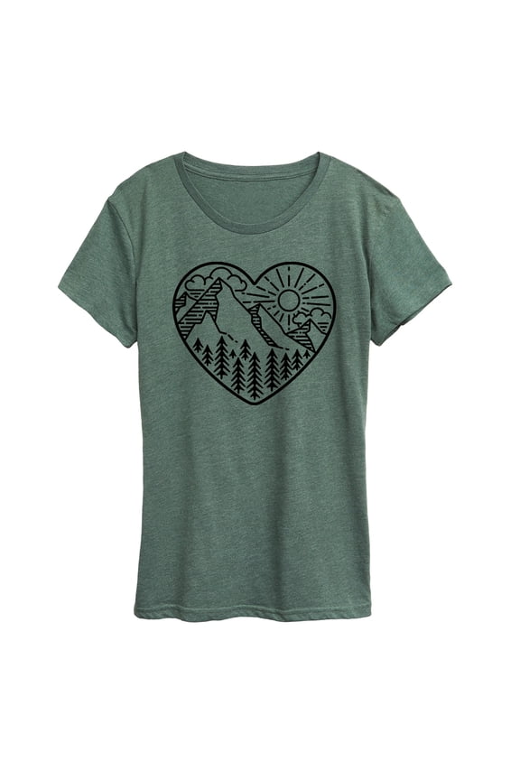 - Mountain Scene Hear - Women's Short Sleeve Graphic T-Shirt