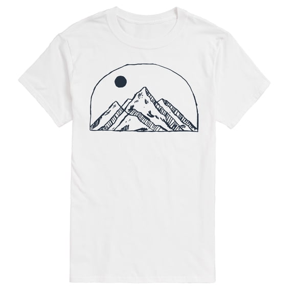 Instant Message - Mountain Sketch Short Sleeve Graphic T-Shirt