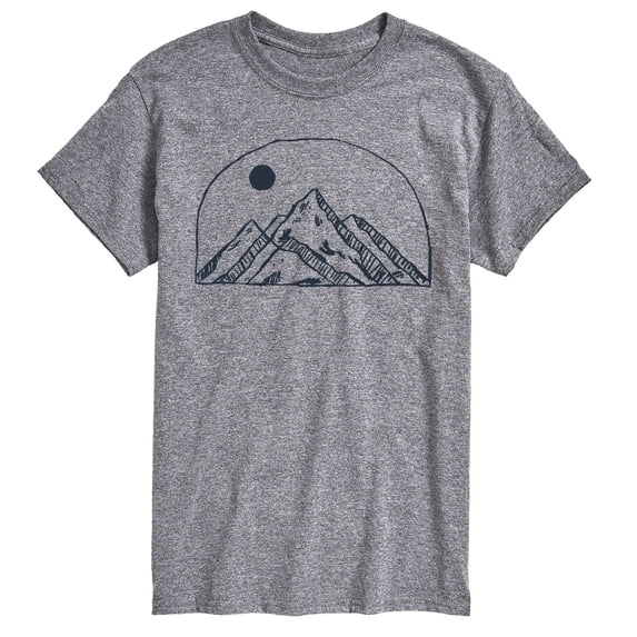 Instant Message - Mountain Sketch Short Sleeve Graphic T-Shirt