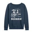 thumbnail image 1 of Instant Message - Mournin Skeleton And Coffee - Women's Lightweight French Terry Long Sleeve Shirt, 1 of 6