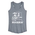 thumbnail image 1 of Instant Message - Mournin Skeleton And Coffee - Women's Racerback Tank Top, 1 of 6