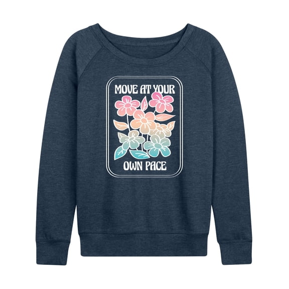 Instant Message - Move At Your Own Pace - Women's Lightweight French Terry Long Sleeve Shirt