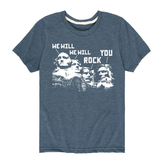 Instant Message - Mt Rushmore We Will Rock You - Toddler Short Sleeve Tee