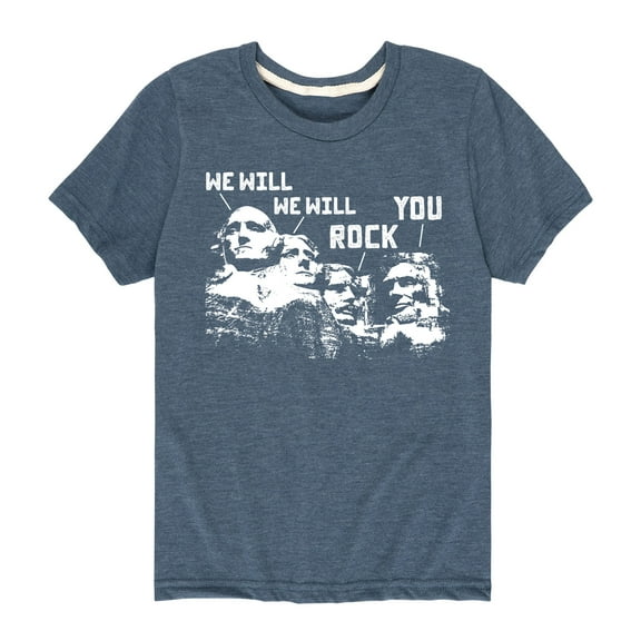 Instant Message - Mt Rushmore We Will Rock You - Toddler Short Sleeve Tee