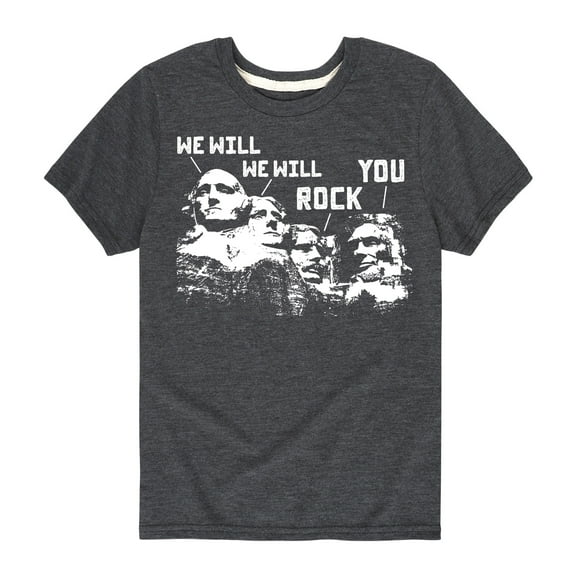 Instant Message - Mt Rushmore We Will Rock You - Youth Short Sleeve Tee