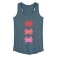thumbnail image 1 of Instant Message - Multicolored Stacked Crabs - Women's Racerback Tank Top, 1 of 5