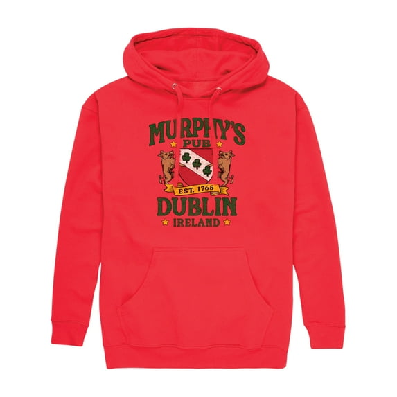 Instant Message - Murphys Pub Dublin - Men's Pullover Hooded Fleece Sweatshirt