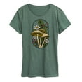 thumbnail image 1 of Instant Message - Mushrooms And Flowers - Women's Short Sleeve Graphic T-Shirt, 1 of 7