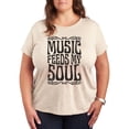 thumbnail image 1 of Instant Message - Music Feeds My Soul - Women's Short Sleeve Graphic T-Shirt, 1 of 5