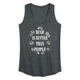 thumbnail image 1 of Instant Message - Music Is Better Than People - Women's Racerback Tank Top, 1 of 6