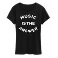 thumbnail image 1 of Instant Message - Music Is The Answer Short Sleeve Graphic T-Shirt, 1 of 5
