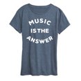 thumbnail image 1 of Instant Message - Music Is The Answer Short Sleeve Graphic T-Shirt, 1 of 5