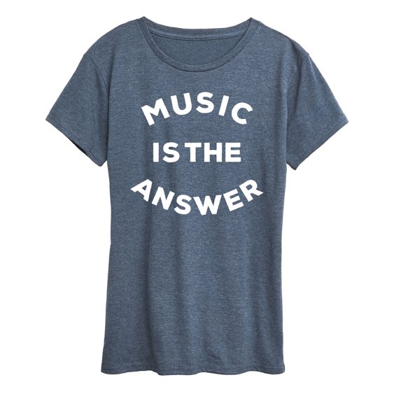 Instant Message - Music Is The Answer Short Sleeve Graphic T-Shirt