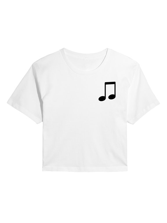 - Music Note Women's Cropped Graphic T-Shirt