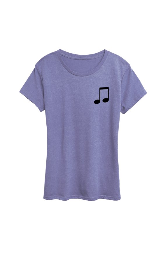- Music Note Short Sleeve Graphic T-Shirt