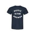 thumbnail image 1 of Instant Message - Music is the Answer - Men's Short Sleeve Graphic T-Shirt, 1 of 5