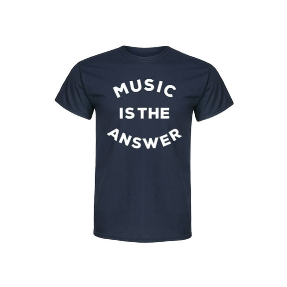 Instant Message - Music is the Answer - Men's Short Sleeve Graphic T-Shirt