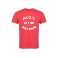 thumbnail image 1 of Instant Message - Music is the Answer Short Sleeve Graphic T-Shirt, 1 of 6