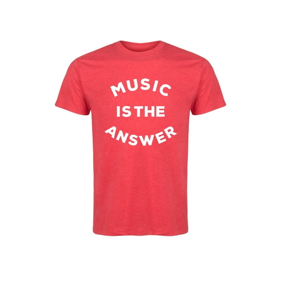 Instant Message - Music is the Answer - Men's Short Sleeve Graphic T-Shirt