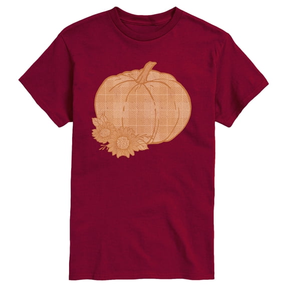 Instant Message - Muted Plaid Pumpkin - Men's Short Sleeve Graphic T-Shirt