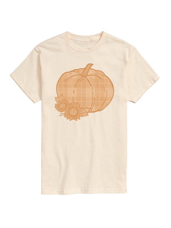 - Muted Plaid Pumpkin Men's Short Sleeve Graphic T-Shirt