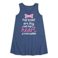 thumbnail image 1 of Instant Message - My Bows Are Big Heart Bigger - Girls Aline Dress, 1 of 1