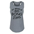 thumbnail image 1 of Instant Message - My Brain Is 80 Percent Song Lyrics - Women's Racerback Tank, 1 of 5