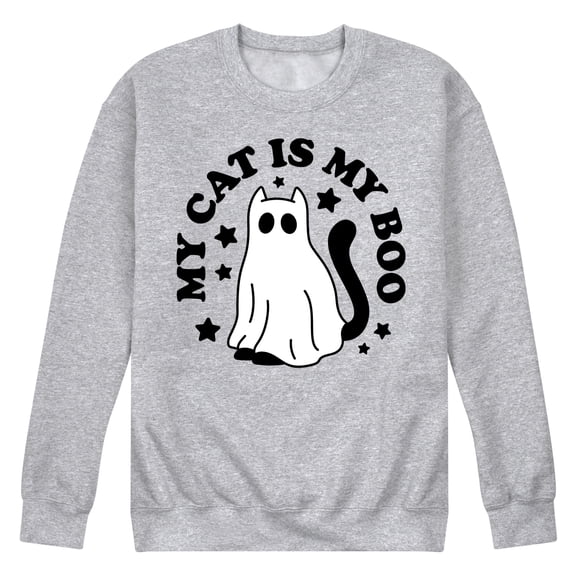 Instant Message - My Cat Is My Boo Men's Graphic Fleece Sweatshirt