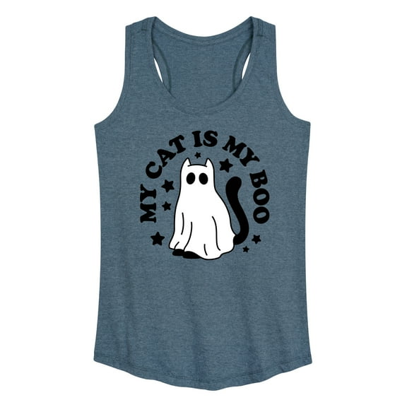 Instant Message - My Cat Is My Boo - Women's Racerback Tank Top
