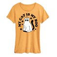 thumbnail image 1 of Instant Message - My Cat Is My Boo - Women's Short Sleeve Graphic T-Shirt, 1 of 1