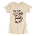 thumbnail image 1 of Instant Message - My Cup Runneth Over Fitted Short Sleeve Graphic T-Shirt, 1 of 6
