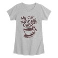 thumbnail image 1 of Instant Message - My Cup Runneth Over Fitted Short Sleeve Graphic T-Shirt, 1 of 5