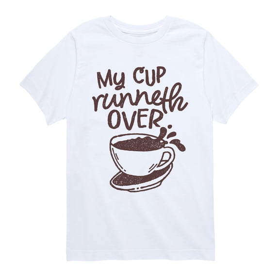 Instant Message - My Cup Runneth Over Short Sleeve Graphic T-Shirt