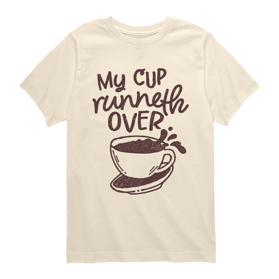 Instant Message - My Cup Runneth Over Short Sleeve Graphic T-Shirt