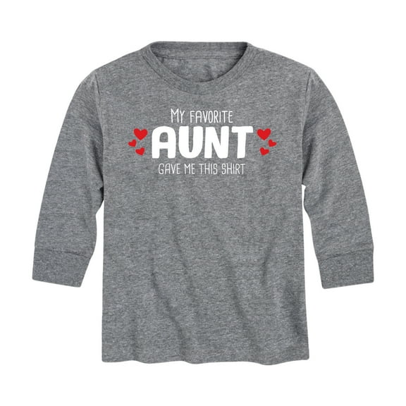Instant Message - My Favorite Aunt Gave Me This Shirt - Toddler And Youth Long Sleeve Graphic T-Shirt