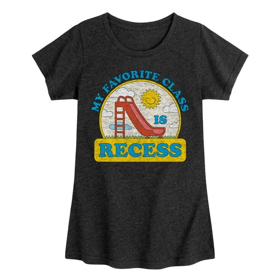 Instant Message - My Favorite Class Is Recess - Toddler & Youth Girls Short Sleeve Graphic T-Shirt