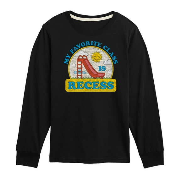 Instant Message - My Favorite Class Is Recess - Toddler & Youth Long Sleeve Graphic T-Shirt