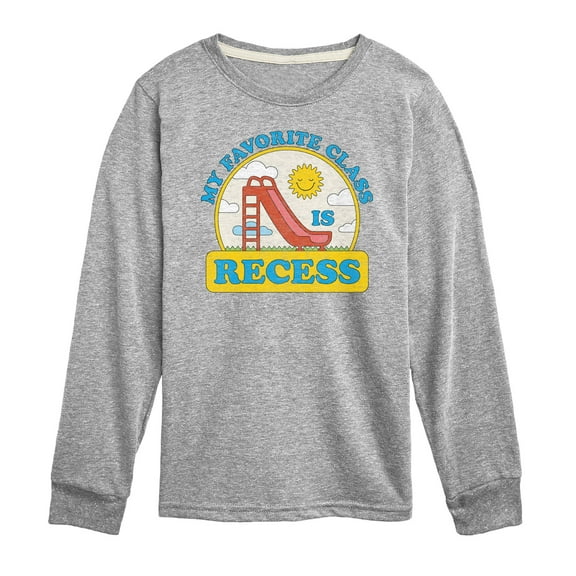 Instant Message - My Favorite Class Is Recess - Toddler & Youth Long Sleeve Graphic T-Shirt