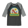 thumbnail image 1 of Instant Message - My Favorite Class Is Recess - Toddler & Youth Raglan Graphic T-Shirt, 1 of 4