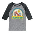 thumbnail image 1 of Instant Message - My Favorite Class Is Recess - Toddler & Youth Raglan Graphic T-Shirt, 1 of 5