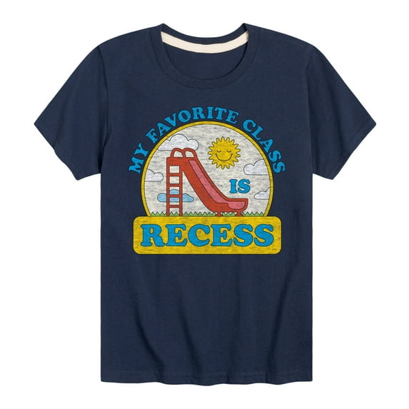 Instant Message - My Favorite Class Is Recess - Youth Short Sleeve Graphic T-Shirt